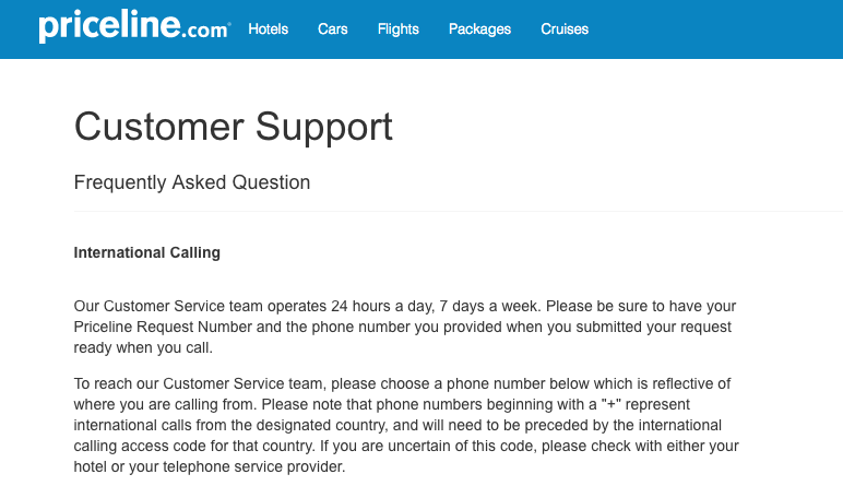 Call Priceline Customer Service Remar