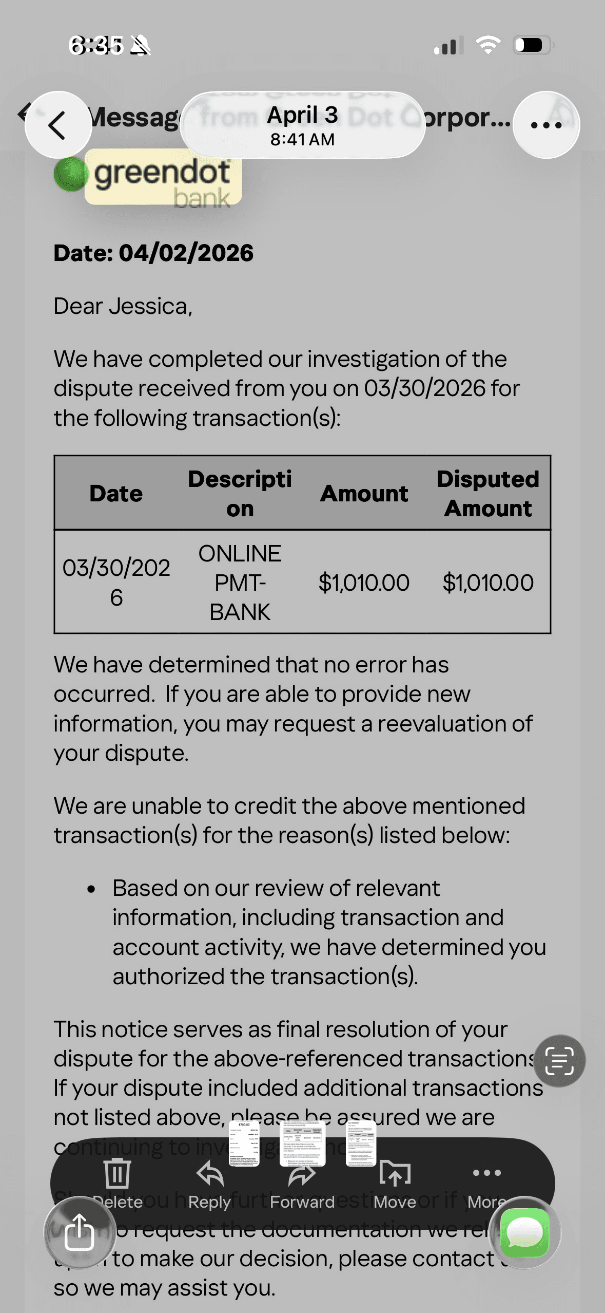 Complaint image 1