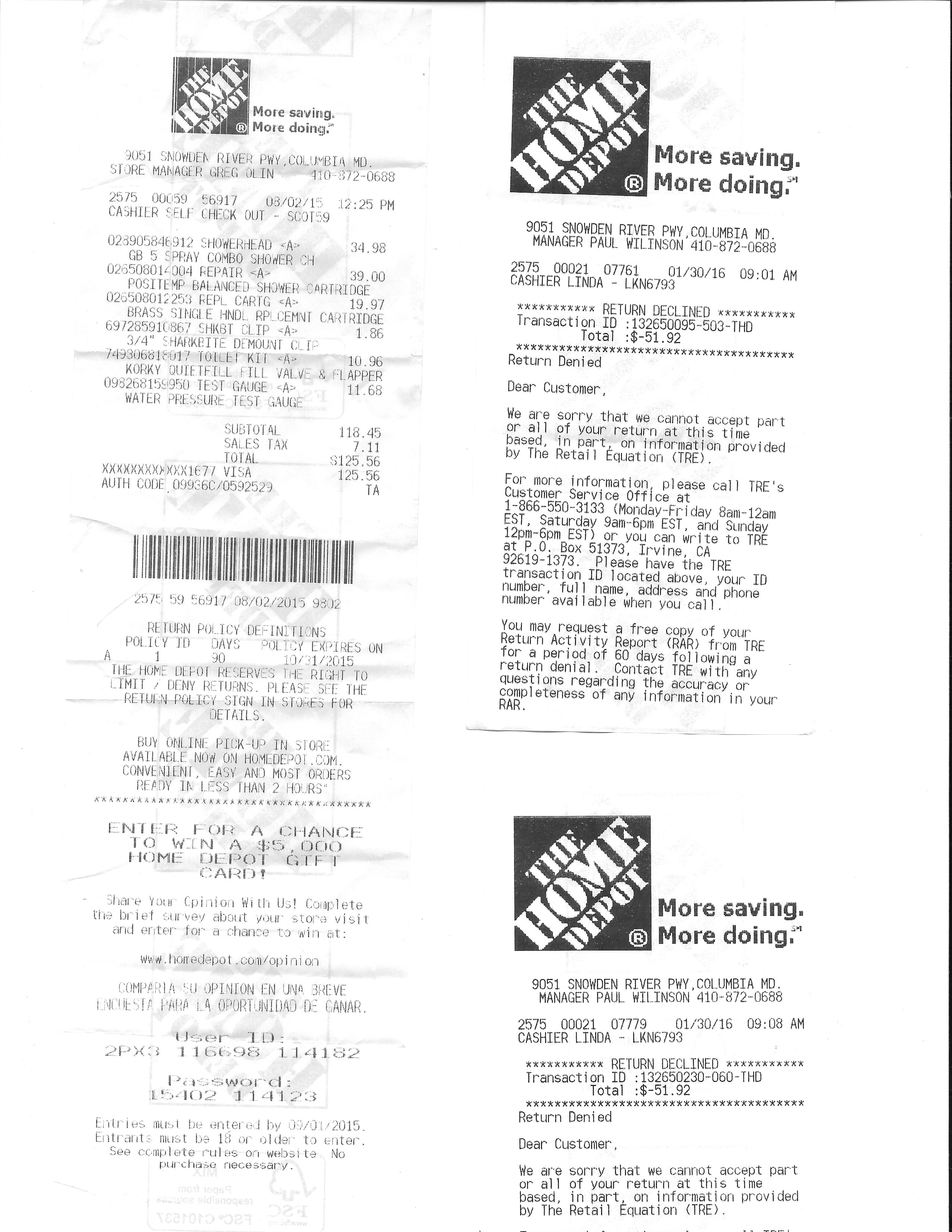 Home Depot Corporate Complaints - Number 20  HissingKitty.com In Home Depot Receipt Template